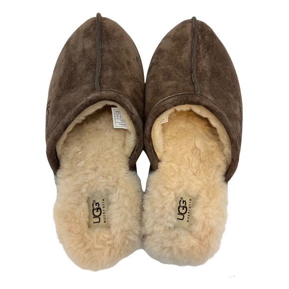 UGG Classic Mule Slides Slippers Expresso Brown Mens 9 Suede Shearling - Picture 2 of 5